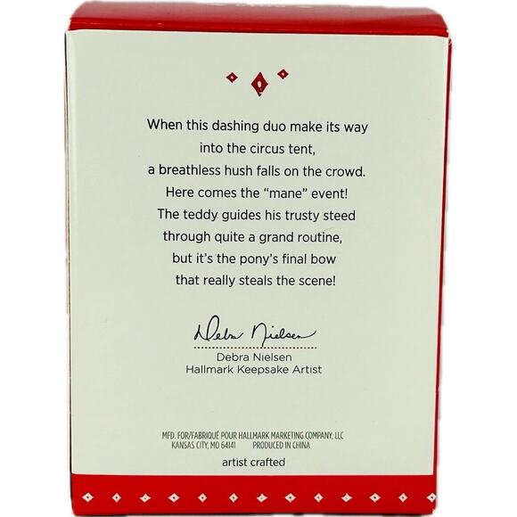 Hallmark A PONY FOR CHRISTMAS Keepsake Ornament #18 Bear on Circus Pony 2015 - Picture 9 of 12